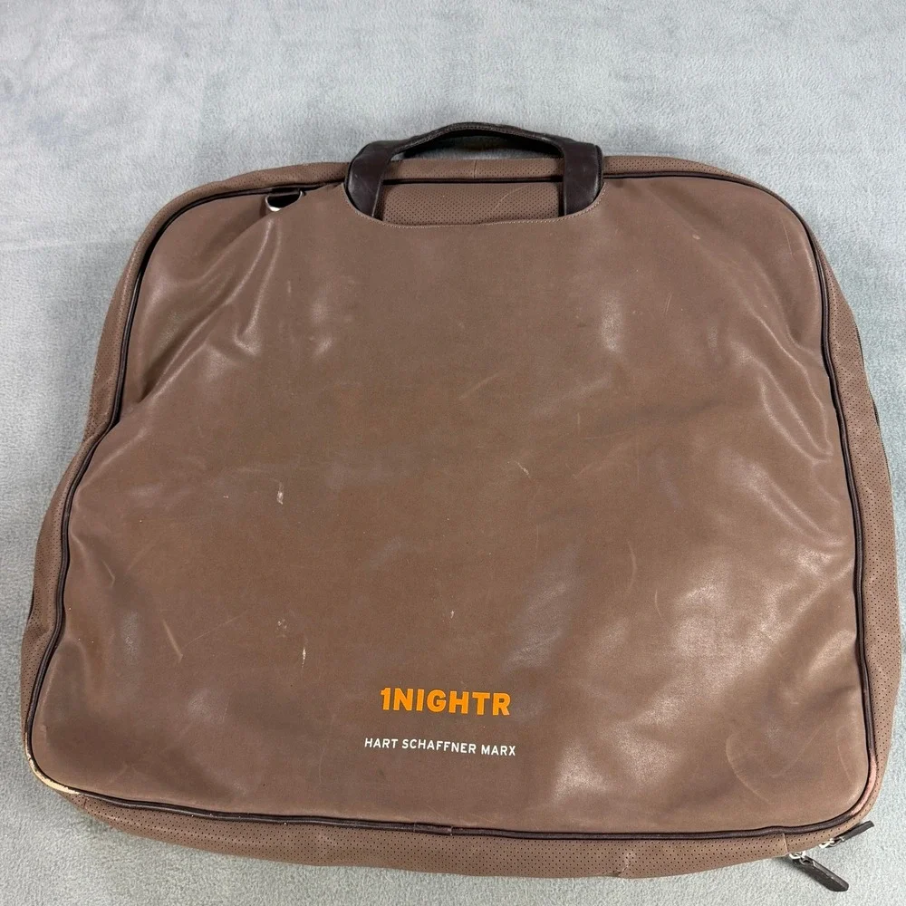 Hart Schaffner Marx 1NIGHTR Leather Garment Bag Nordstrom Brown Vintage Traveler